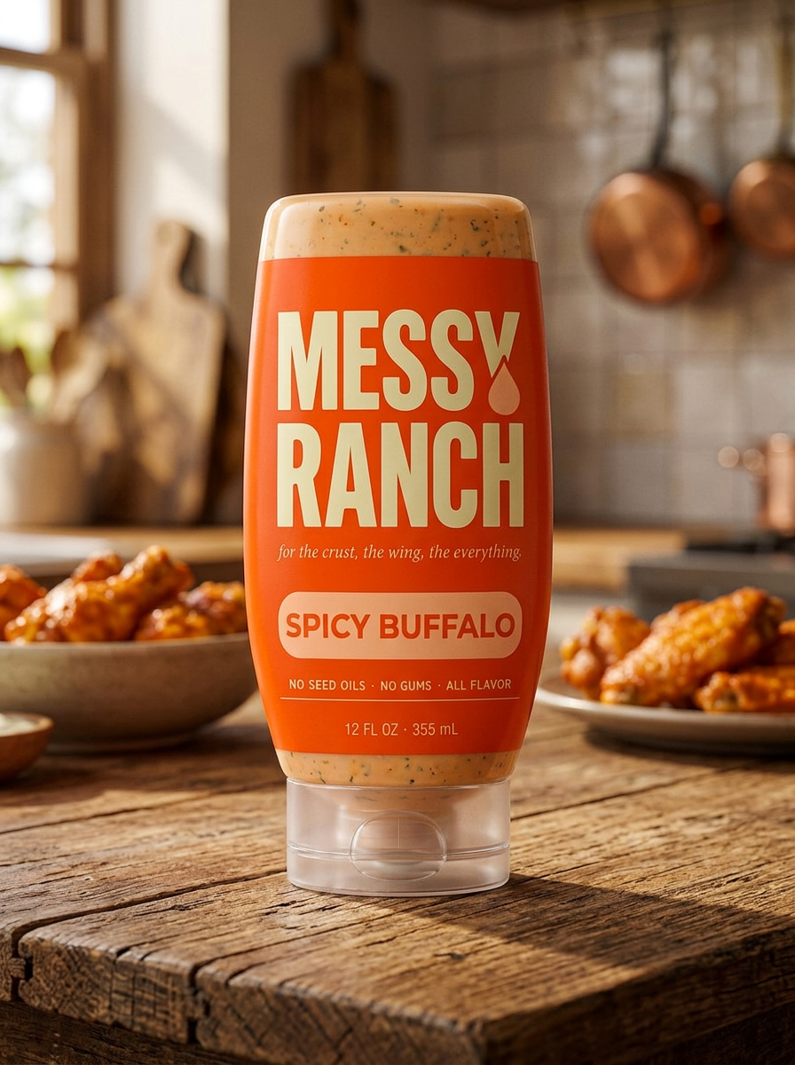 Messy Spicy Buffalo ranch bottle